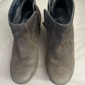 Dansko Dark Brown Leather Booties